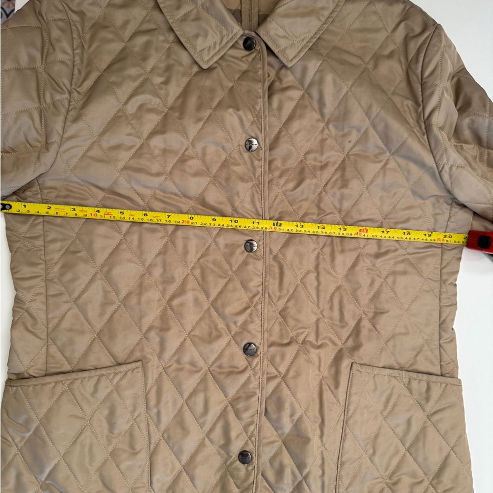 Burberry Britt  Quilted Snap Button Women Jacket Tan Size M - Picture 5 of 10